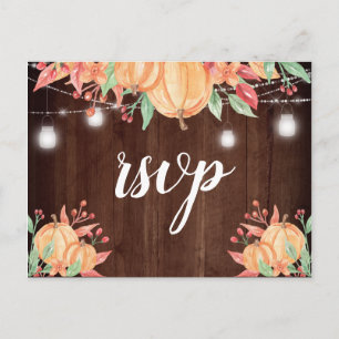 Postal Respuesta a la Boda Luces de Otoño Cosecha de Cala