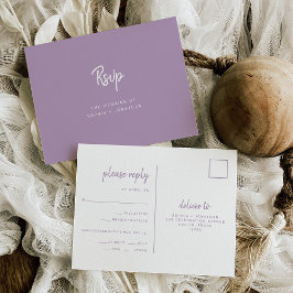 Postal Respuesta de elección de comida de boda en letra m