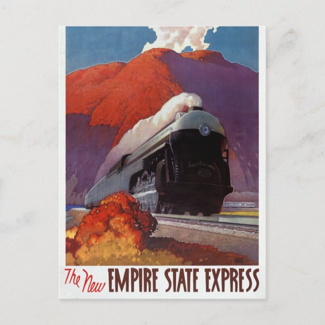 Postal Restablecer afiche de la época de Empire State Exp (Anverso)
