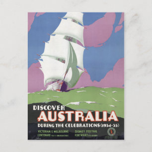 Postal Restauración de Poster de viajes de cosecha austra