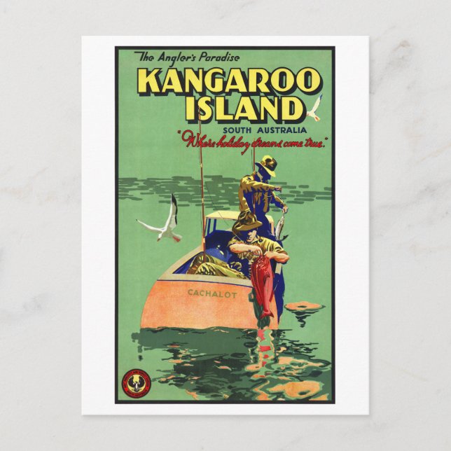 Postal Restauración de Poster de viajes de cosecha austra (Anverso)