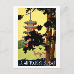 Postal Restauración de Poster de viajes de cosecha de Jap
