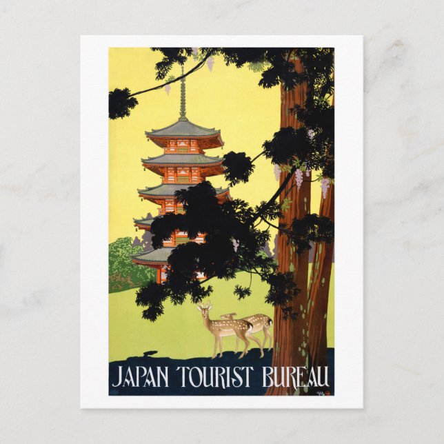 Postal Restauración de Poster de viajes de cosecha de Jap (Anverso)