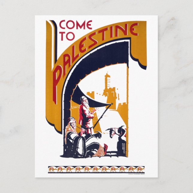 Postal Restauración de Poster de viajes de la época pales (Anverso)