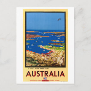 Postal Restauración de Poster de Viajes Vintage de Austra