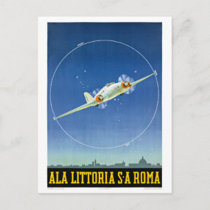 Postal Restauración de Poster de Viajes Vintage de Italia