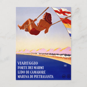 Postal Restauración de Viareggio Italia Poster de Viajes 