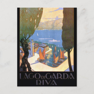 Postal Restauración del afiche de la época del Lago de Ga
