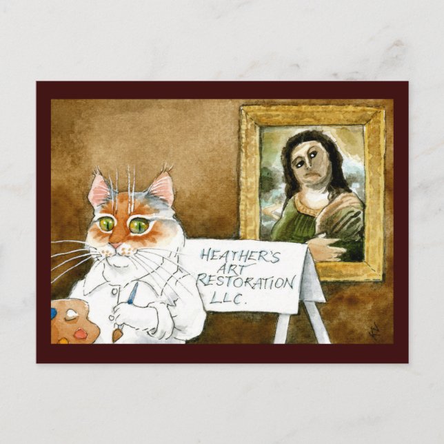 Postal Restauración del arte del gato Parodia española de (Anverso)