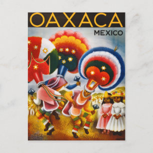 Postal Restauración del Poster de Viajes Vintage de Oaxac