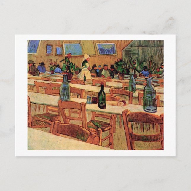 Postal Restaurante Carrel en Arles, Bella Artes Van Gogh (Anverso)