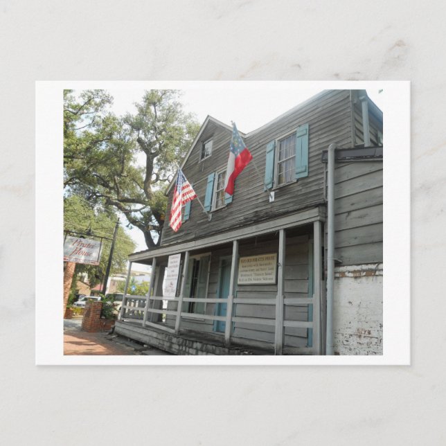 Postal Restaurante Casa Pirates Savannah Georgia (Anverso)
