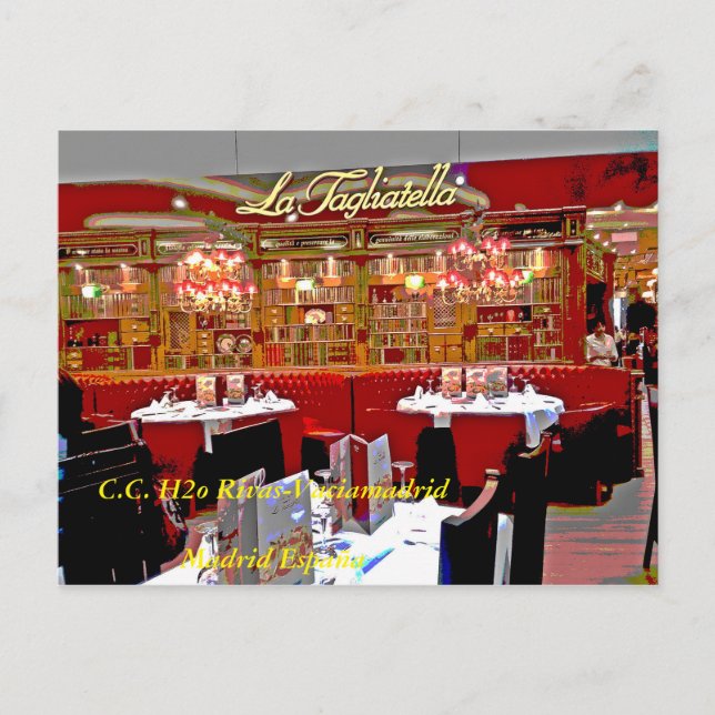 Postal Restaurante centro comercial H2O de Rivas vaciamad (Anverso)