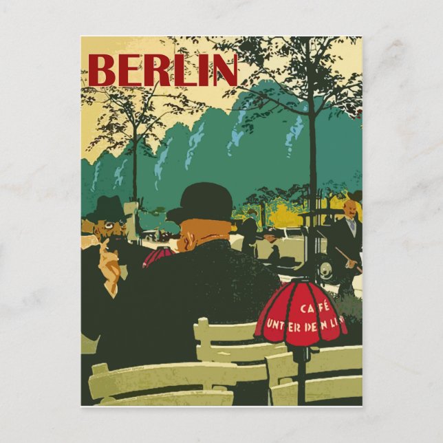 Postal Restaurante de café en la calle de Berlín (Anverso)