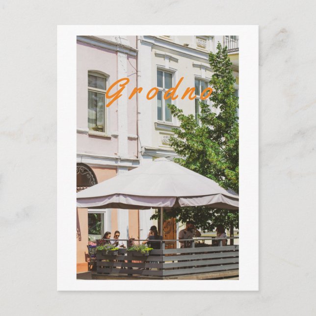 Postal Restaurante Grodno Belarus Architecture City Bar (Anverso)