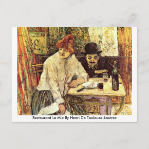 Postal Restaurante La Mie By Henri De Toulouse-Lautrec