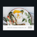 Postal Restaurante moderno Nuevo evento de marketing con<br><div class="desc">Moderno Restaurante Nuevo Evento Marca Marketing Postcard. Ideal para comidas,  panadería,  restaurantes,  comida para llevar,  comida para llevar y más.</div>