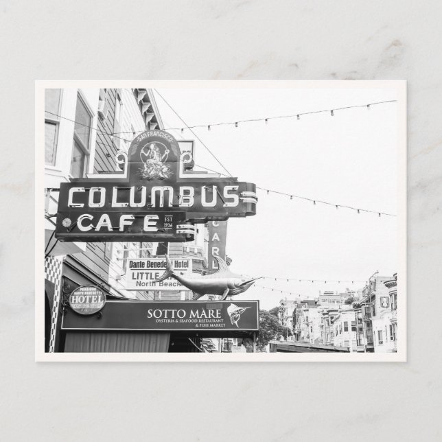 Postal Restaurante North Beach Firma San Francisco (Anverso)