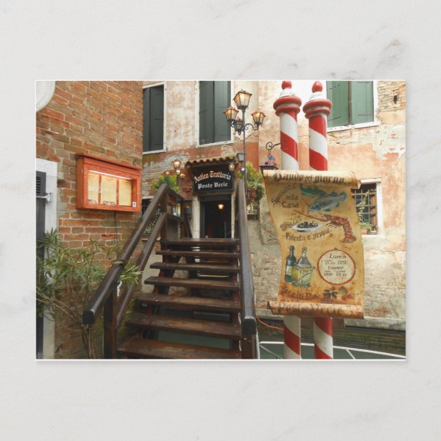 Postal Restaurante veneciano (Anverso)
