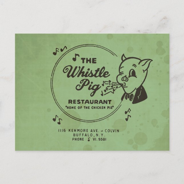 Postal Restaurante Whistle Pig (Anverso)