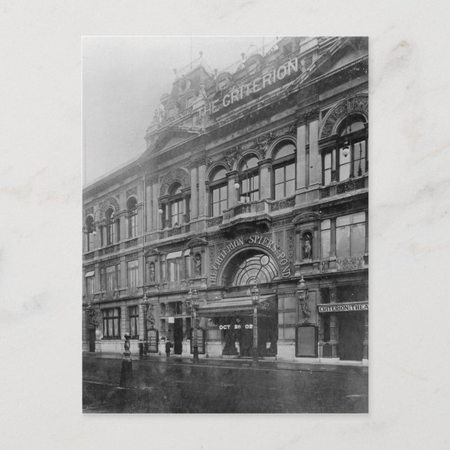 Postal Restaurante y teatro de criterios, 1902 (Anverso)