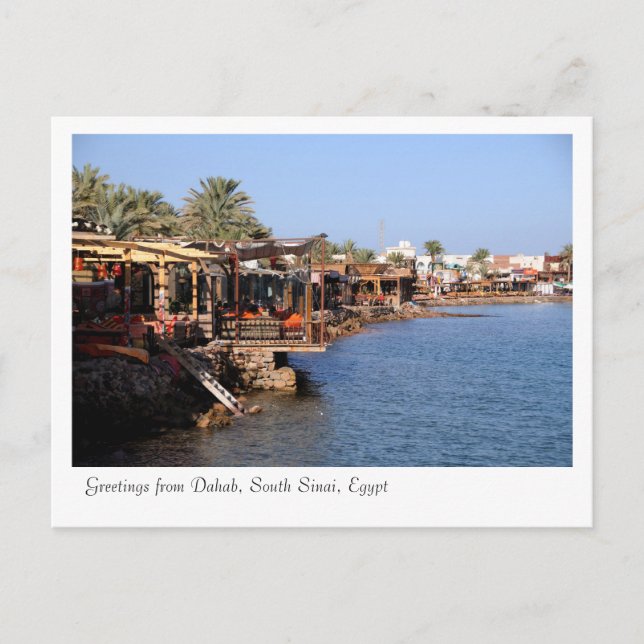 Postal Restaurantes Dahab, Sinaí del Sur, Egipto (Anverso)