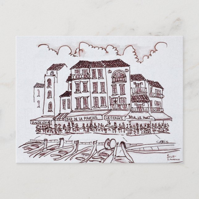 Postal Restaurantes en el paseo marítimo | Cassis, Franci (Anverso)