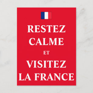 Postal Restez calme et visitez la France