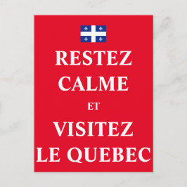 Postal Restez calme et visitez le Québec