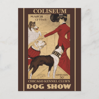 Postal Restituido Vintage Chicago Kennel Club