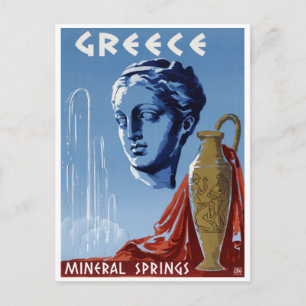 Postal Resto Poster de viajes de la época de las manantia