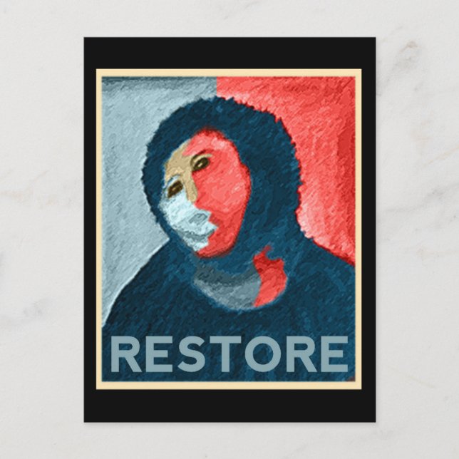Postal RESTORE - Apoyar la restauración de las mujeres es (Anverso)