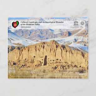 Postal Restos arqueológicos del valle de Bamiyán