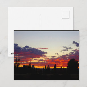 Postal Restos del paisaje crepuscular