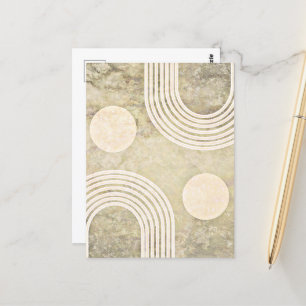 Postal Resumen Arcoiris, arte bohemio,