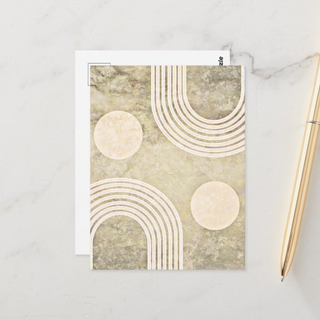 Postal Resumen Arcoiris, arte bohemio, (Anverso/Reverso In Situ)