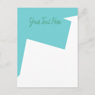 Postal Resumen Art Minimalismo Blue White