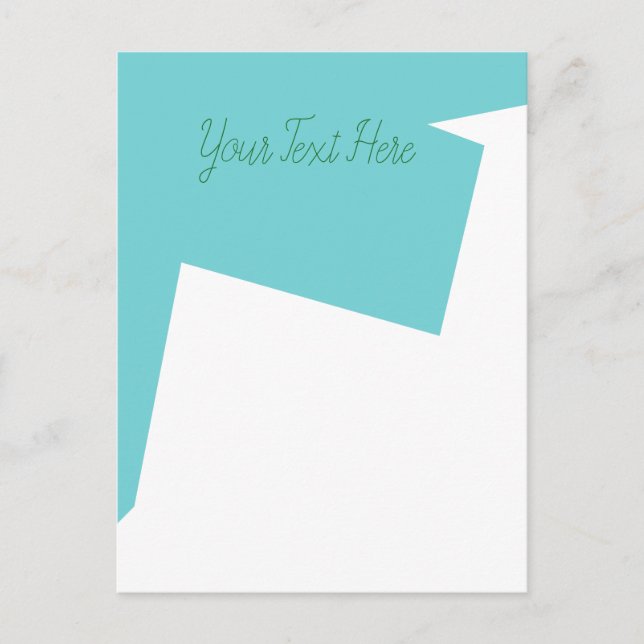 Postal Resumen Art Minimalismo Blue White (Anverso)