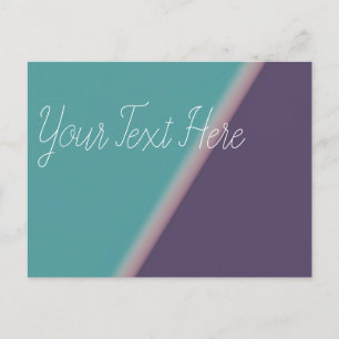 Postal Resumen Art Turquoise Purple