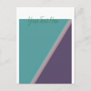 Postal Resumen Art Turquoise Purple