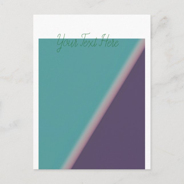 Postal Resumen Art Turquoise Purple (Anverso)