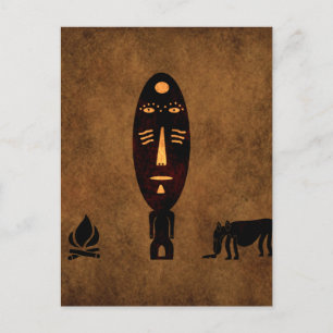 Postal Resumen arte tribal africano