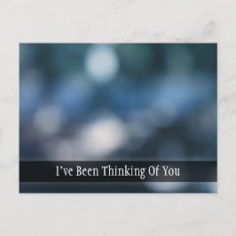 Postal Resumen azul y Verde azulado foto de Bokeh, pensan