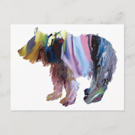 Postal Resumen Bear cub Silhouette