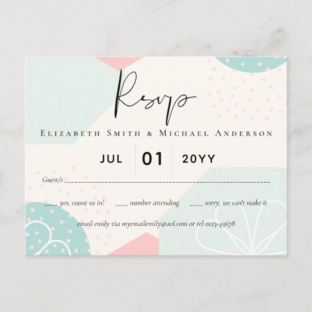 Postal Resumen Boda de coral de menta marina en el océano (Anverso)