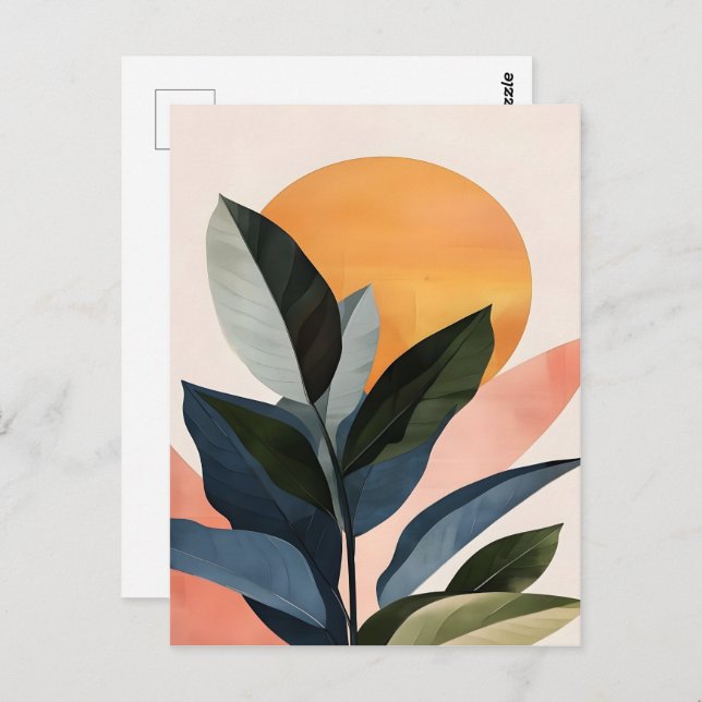 Postal Resumen Boho Moderno Clip Art Paquete Imprimible - (Anverso / Reverso)