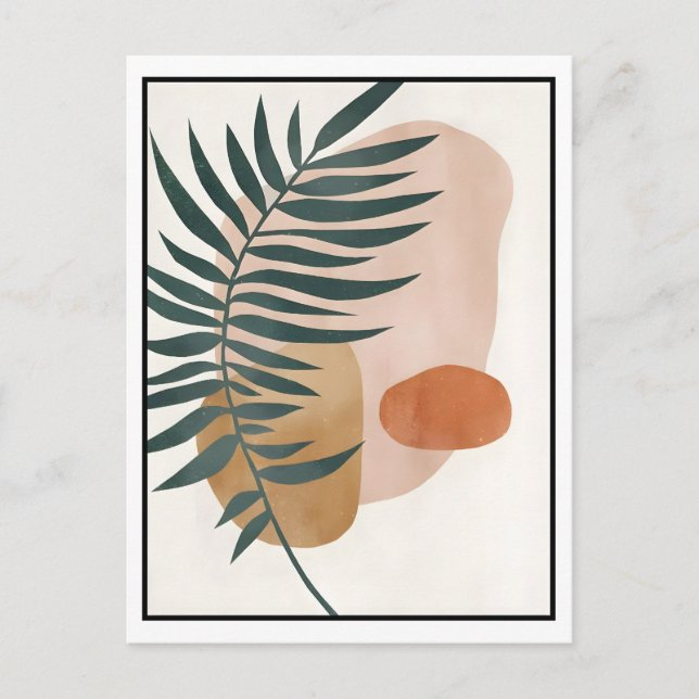 Postal Resumen Boho y arte de video moderno Impreso 2026 (Anverso)