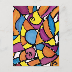 Postal Resumen colorido y moderno