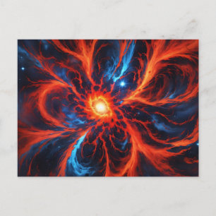 Postal Resumen cósmico de incendio celeste