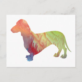Postal Resumen Dachshund Silhouette